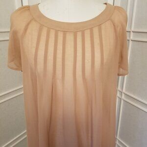Forever 21 Apricot Sheer Blouse